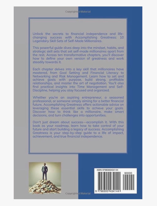 (X100 Books) Accomplishing Greatness: 10 Legendary Skill Sets of Self-Made Millionaires ~ Bulk Books X100 Bundle